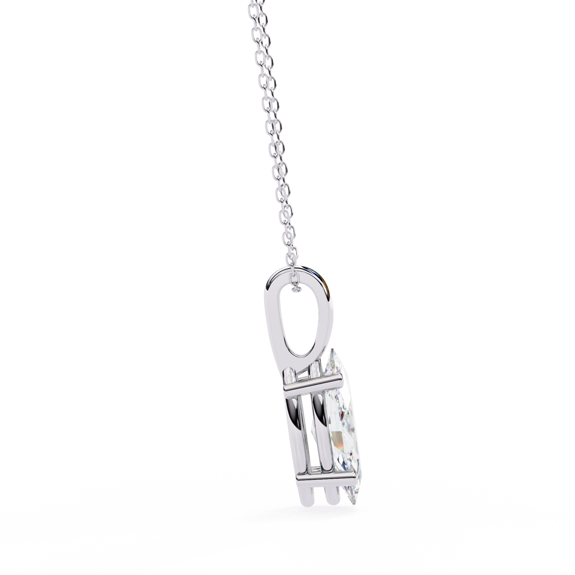Solitairekart 0.93ct  Marquise-Cut Natural Diamond Solitaire Pendant-H Color, VS1 Clarity